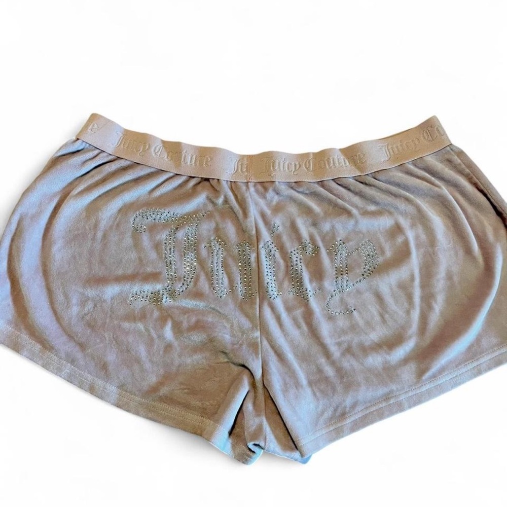 Juicy Couture pink rhinestone shorts